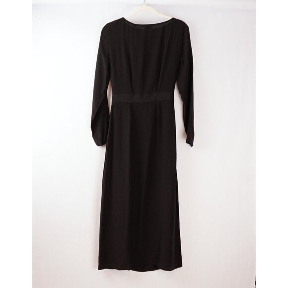 The Kooples Silk Wrap Maxi/Midi Dress with Lace Peekaboo - S - NWT - Picture 5 of 8